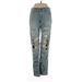 Rag & Bone/JEAN Jeans - Low Rise Straight Leg Boyfriend: Blue Bottoms - Women's Size 26 - Medium Wash