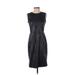 Vince Camuto Casual Dress - Sheath: Gray Jacquard Dresses - Women's Size 4
