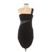 City Studio Cocktail Dress - Bodycon Open Neckline Sleeveless: Black Solid Dresses - Women's Size Large