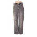 Madewell Jeans - High Rise Straight Leg Boyfriend: Gray Bottoms - Women's Size 26 - Gray Wash
