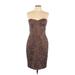 Michael Kors Collection Casual Dress: Brown Tortoise Dresses - Women's Size 10