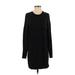 Athleta Casual Dress - Shift High Neck Long sleeves: Black Solid Dresses - Women's Size Small