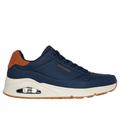 Skechers Men's Uno - Suited On Air Sneaker | Size 13.0 | Navy | Synthetic/Leather/Synthetic