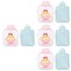 SOLUSTRE 4pcs Warm Water Bag Body Hot Water Bottle Plush Hot Water Bottle Hot Water Bag Hot Water Bottle Cover Mini Hot Water Bottle Compact Hot Water Pouch Keep Warm White PVC Gift Student