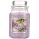 Village Candle Large Glass Apothecary Jar Scented Candle, Paraffin Wax, Purple, 21.25 oz