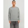 Sweatshirt JACK & JONES "JJESTAR BASIC SWEAT CREW NECK NOOS", Herren, Gr. L, grau (ultimate grau), angeraute Sweatware, Obermaterial: 70% Baumwolle, 30% Polyester, unifarben, modisch, relaxed fit taillenbedeckt, Rundhals, Langarm Rippbündchen,...