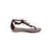 Carlos by Carlos Santana Sandals: Brown Print Shoes - Women's Size 6 1/2 - Open Toe