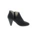 Matt Bernson Ankle Boots: Slip-on Chunky Heel Casual Black Print Shoes - Women's Size 10 - Almond Toe