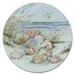 CounterArt Coastal Sanctuary Round Tempered Glass Cutting Board, Cake Plate, Pizza Stand Glass | 16 H x 16 W x 0.75 D in | Wayfair 207-00021