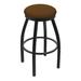 Holland Bar Stool 802 Misha Swivel Stool Upholstered/Metal in Blue/Black/Brown | Bar Stool (30" Seat Height) | Wayfair 80230BW001