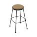 Holland Bar Stool 3030 Stationary Bar & Counter Stool Upholstered/Metal in Black/Blue | Counter Stool (25" Seat Height) | Wayfair 303025BW013