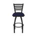 Holland Bar Stool Jackie Swivel Stool Upholstered/Metal in Blue/Black | Bar Stool (30" Seat Height) | Wayfair 41030BW002