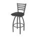 Holland Bar Stool Jackie Swivel Stool Upholstered/Metal in Gray/Black | Bar Stool (30" Seat Height) | Wayfair 41030PWBlkVinyl