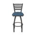 Holland Bar Stool Jackie Swivel Stool Upholstered/Metal in Gray/Blue | Extra Tall (36" Seat Height) | Wayfair 41036PW024