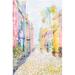 Lark Manor™ Watercolor Charleston Rainbow Row Houses - Painting on Canvas Paper/Metal in White | 48" H x 32" W | Wayfair