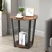 17 Stories Industrial End Table Metal Frame W/Storage Shelf Wood in Brown | 22.5 H x 19.5 W x 19.5 D in | Wayfair FF2905D7A3874A92A93D1B4BC5D2EC90