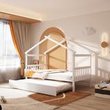 Isabelle & Max™ Wodera Bed w/ Trundle Wood in White | 62.9 H x 97.5 W x 79.5 D in | Wayfair B936B12E0D4A405B9083F3A8CDD7081F