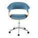 Everly Quinn Zeitz Office Chair Upholstered in Gray/Blue/Black | 30 H x 27.5 W x 27.5 D in | Wayfair E302BBEEB2614595A5D041405945CCBF