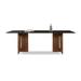 Orren Ellis Dylam Dining Table Wood in Black/Brown/Gray | 29.53 H x 55.12 W x 31.5 D in | Wayfair 0AA078D58A7A40BBBF9C68F360C74FAD