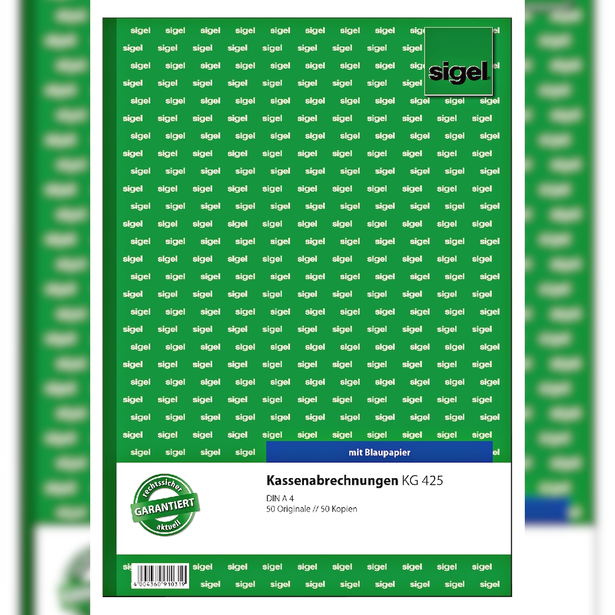 Sigel KG425 Kassenabrechnung, DIN A4, liniert, 2 x 50 Blatt Image