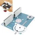Aluminium Router Table Insert Plate Woodworking Trimmer Electric Wood Milling Flip Plate With Miter