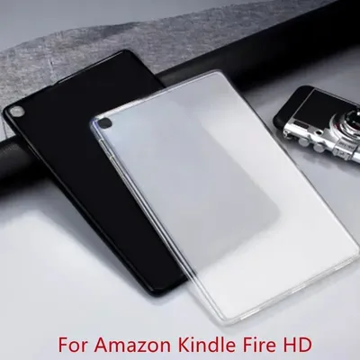 Case for Kindle Fire HD10 Plus 2021Transparent TPU Tablet Cover Funda For Kindle Fire HD 8 Plus 2020 8"HD 10 2021 2019 2017 10.1