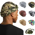 Elastic Hip Hop Caps Turban for Men Turban Vintage Twist Head Wraps for Men Stretch Modal Satin