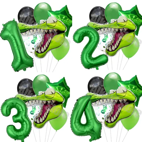 32 Zoll Krokodil Ballon Set Globos Kinder Spielzeug Reptilien Dschungel Eidechse Schlange Party