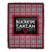 NCAA Buckeye Tartan Ohio State Woven Jacquard Throw