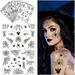 94 Pieces Halloween Spider Face Tattoos Spider Webs Temporary Tattoos Shoulder Arm Back Body Art Sticker for Witch Halloween Costume Cosplay Theme Party Favors 12 Sheets