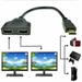 HDMI Splitter - HDMI Splitter Adapter Cable Splitter HDMI Male to Dual HDMI Female 1 to 2 Way Support Two TVs at The Same Time