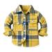 Eashery Baby and Toddler Boysâ€™ Jacket Little Big Boys Spring Autumn Denim Jacket Long Sleeve Cotton Pullover Tops Toddler Boy Jackets (Yellow 2-3 Years)