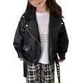Eashery Baby and Toddler Girlsâ€™ Jacket Basic Denim Soft Stretch Jean Jacket Winter Warm Shirt Sweater Tops Girls Outerwear Jackets (Black 5-6 Years)