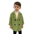 Eashery Kid s Winter Coat Knit Sleeve Denim Jacket Winter Warm Shirt Sweater Tops Toddler Jacket (Green 2-3 Years)