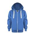 Eashery Girls Winter Jacket Full Zip Hooded Rain Jacket Lightweight Pullover Top Girls Outerwear Jackets (Blue 7-8 Years)