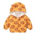 Eashery Boys Winter Puffer Jacket Long Sleeve Hooded Jacket Lightweight Pullover Top Toddler Jacket (Yellow 12-18 Months)