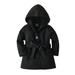 Eashery Girls Winter Jacket Baby Outerwear Toddler Baby Girl Winter Jacket Long Sleeve Cotton Pullover Toddler Girls Jackets (Black 2-3 Years)