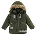 Eashery Boys Winter Puffer Jacket Basic Denim Soft Stretch Jean Jacket Winter Warm Shirt Sweater Tops Boys Outerwear Jackets (Green 5 Years)