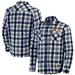 Men's Darius Rucker Collection by Fanatics Navy Milwaukee Brewers Plaid Flannel Button-Up Shirt