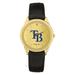 Men's Black Tampa Bay Rays Gold Dial Leather Wristwatch