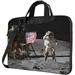 Laptop Shoulder Bag Carrying Case Astronaut on The Moon Print Computer Bags