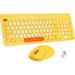 Keyboard and Mouse Combo 2.4Ghz USB Cordless Full-Sized Colorful Keyboard with Numeric Keypad