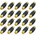 20-Pack Gold-Plated RCA Female to Female Couplers for Audio and Video