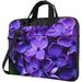 Laptop Shoulder Bag Carrying Case Violet Flower Print Computer Bags