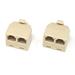Corpco RJ11 6p4c Duplex Wall Jack 2 Way Splitter Adapter - Ivory 4 Conductor Pack of 2