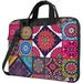 Laptop Shoulder Bag Carrying Case Arabic Indian Checked Pattern Print Computer Bags