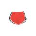 Nike Athletic Shorts: Red Color Block Activewear - Women's Size Medium
