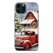 ONETECH Compatible iPhone 14 Christmas Case Shockproof Anti-Yellow Hard PC Bumper Protective Cover Phone Case for Girls Children Cute Merry iPhone 14 Case -Red Car
