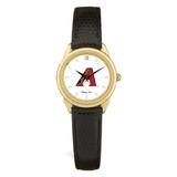 Women's Black Arizona Diamondbacks White Dial Leather Wristwatch