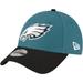 Youth New Era Midnight Green/Black Philadelphia Eagles The League Two-Tone 9FORTY Adjustable Hat